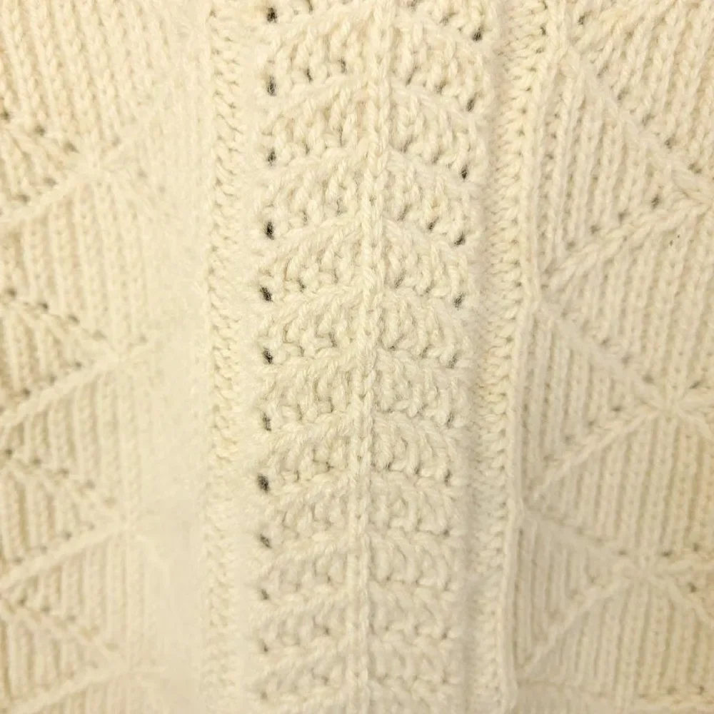 St Michael Wool Aran Knit Sweater Vintage Fisherman Made In Britain Mens Large